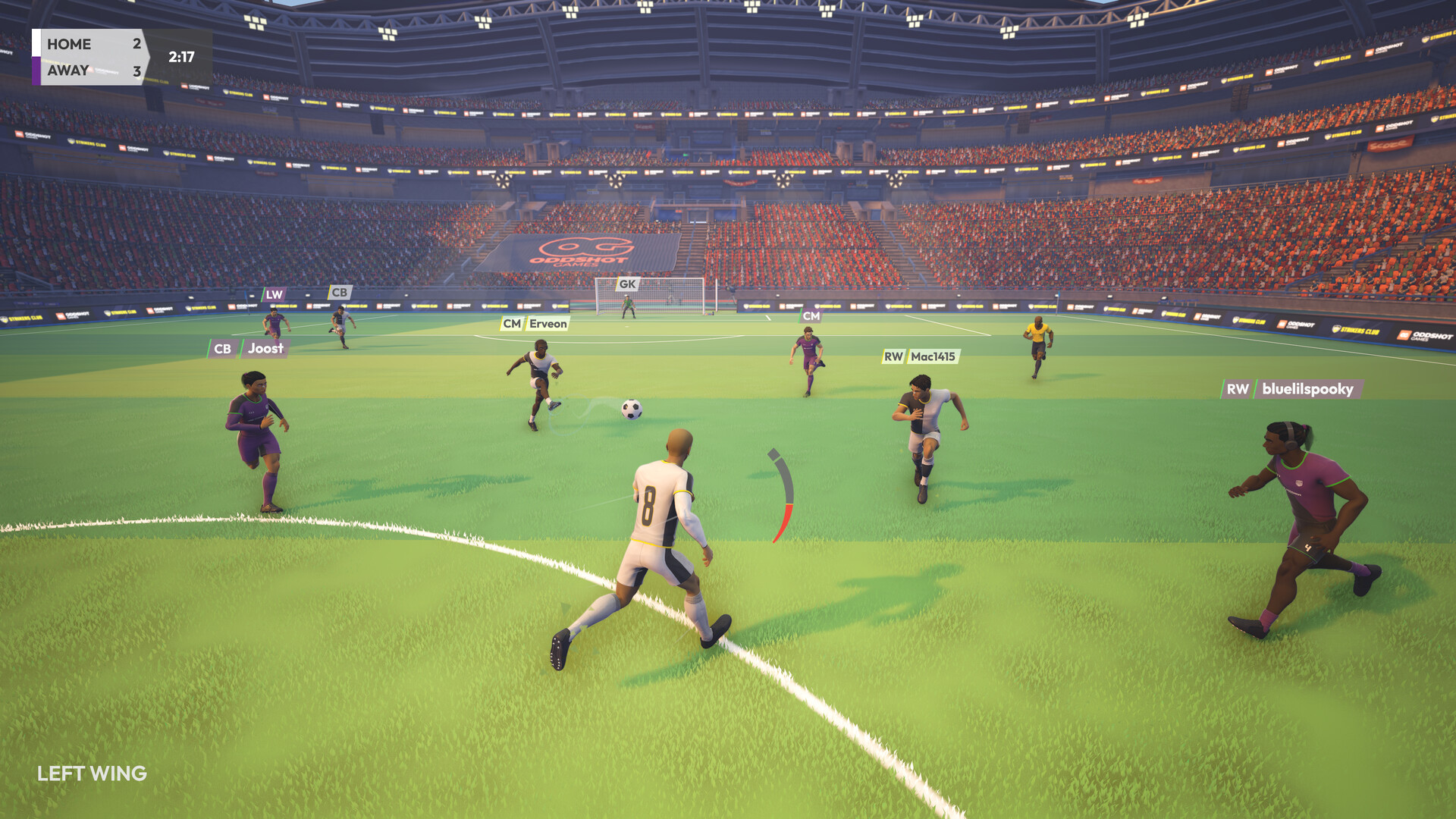 Strikers Club multiplayer match gameplay